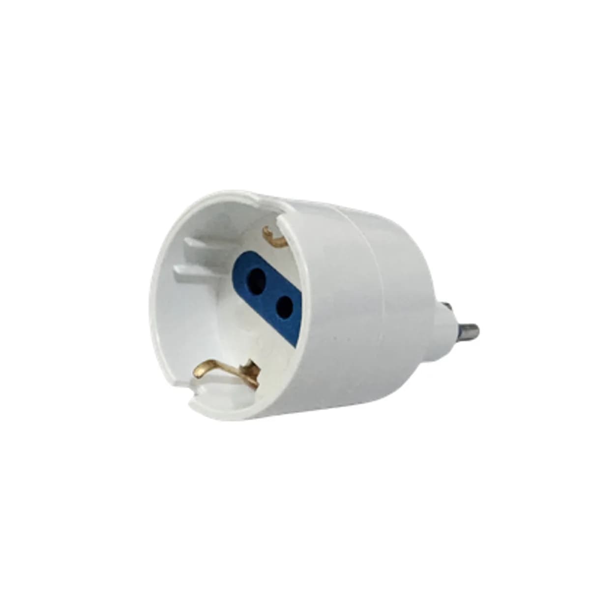 Macho Plano 10A 2P Salida Recta Blanco