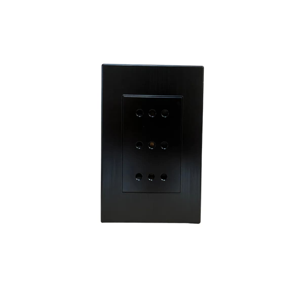 Enchufe Integrado Doble 10 AMP Negro Cepillado