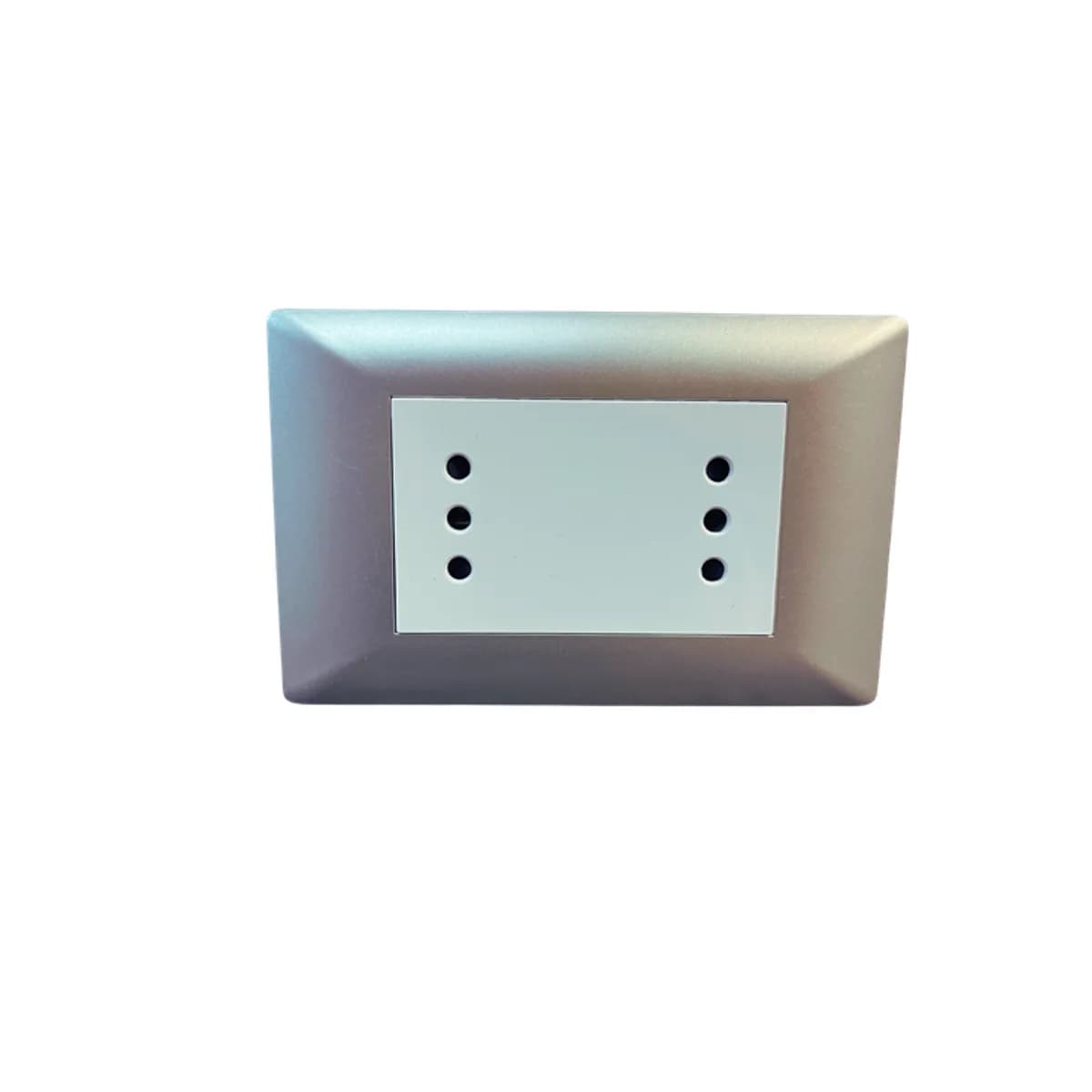 Enchufe Integrado Doble 10 AMP Plateado