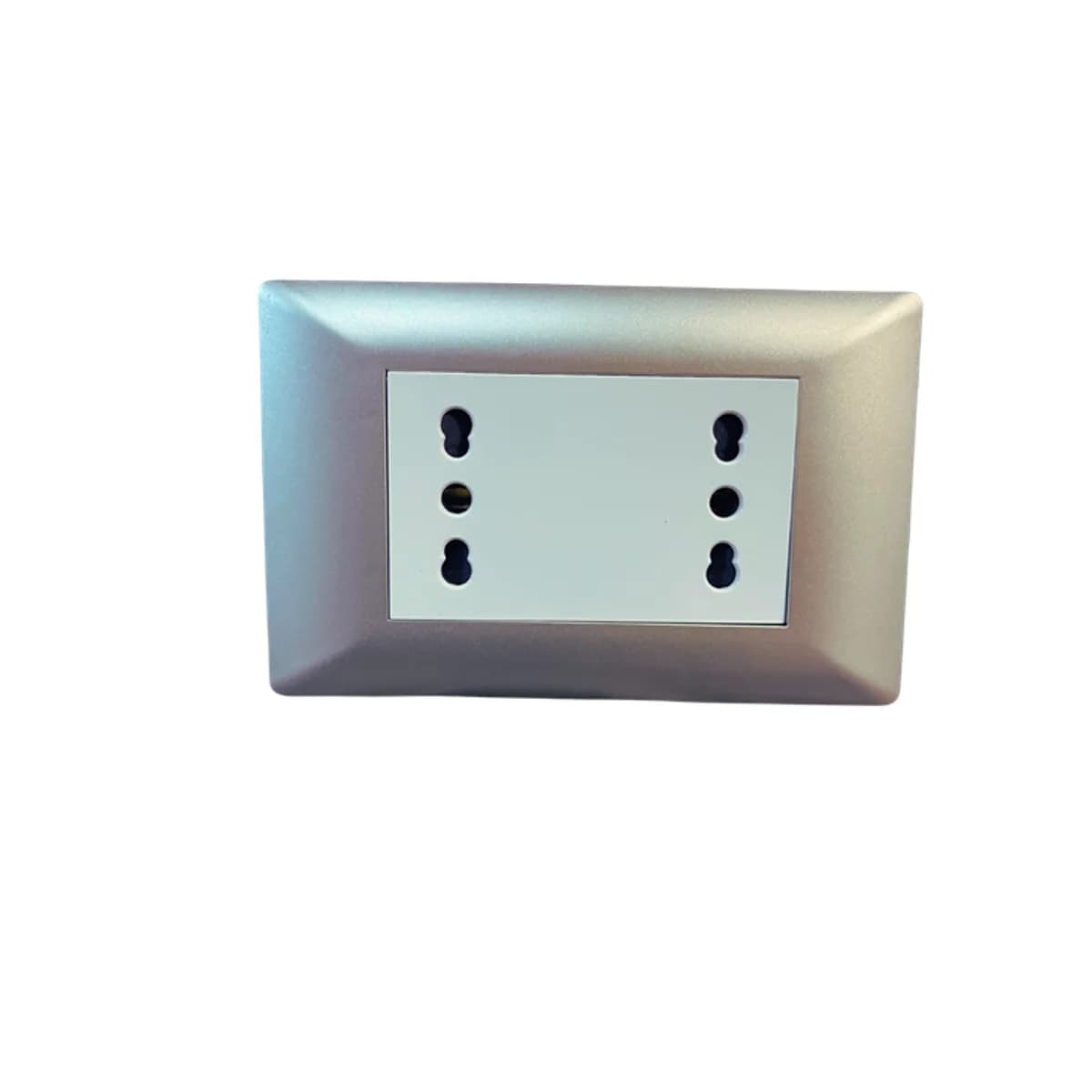 Enchufe Integrado Doble 16 AMP Plateado