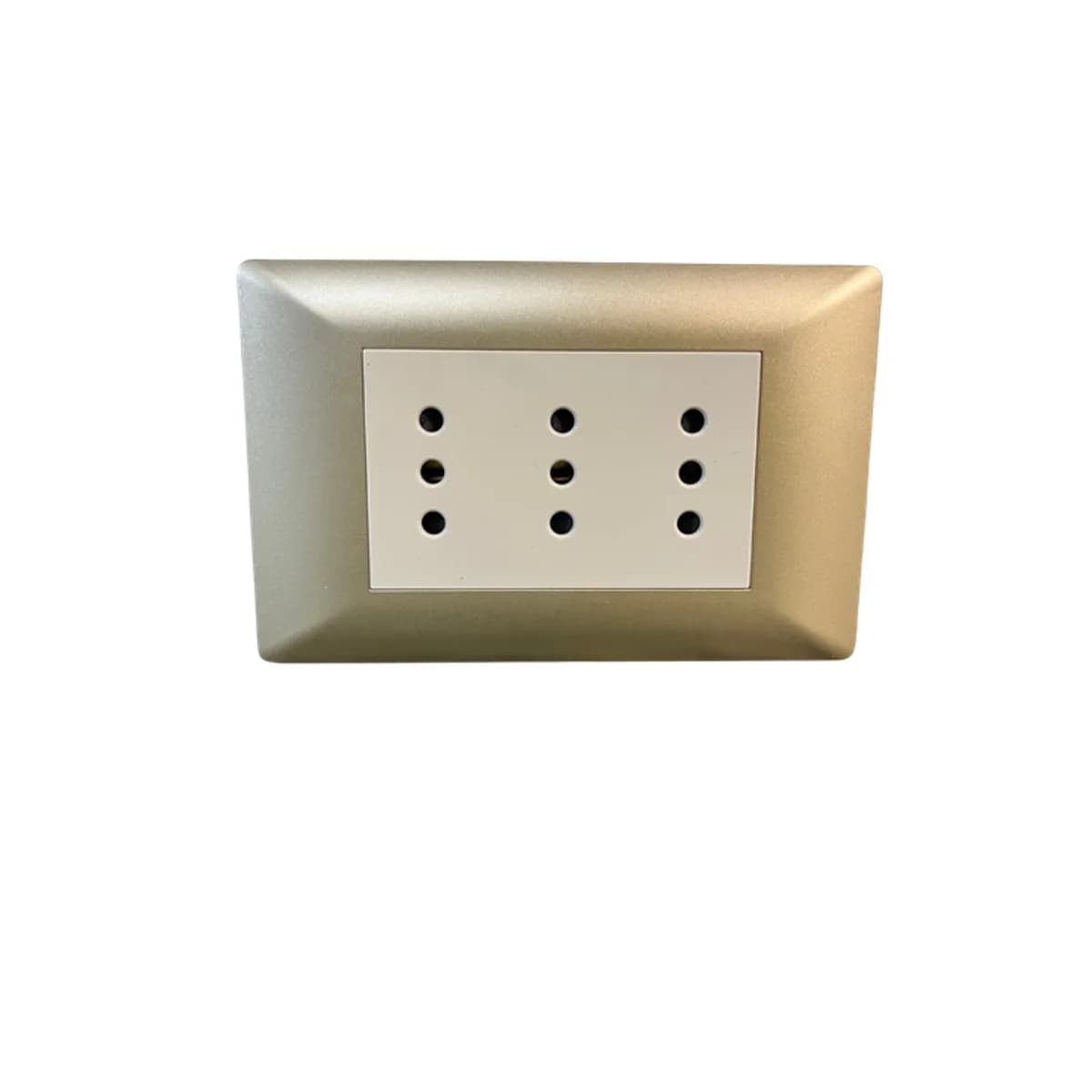 10A Enchufe Integrado Triple 10AMP Champagne