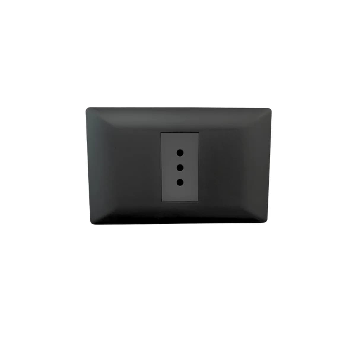 Enchufe Simple 10 AMP Negro Brillante