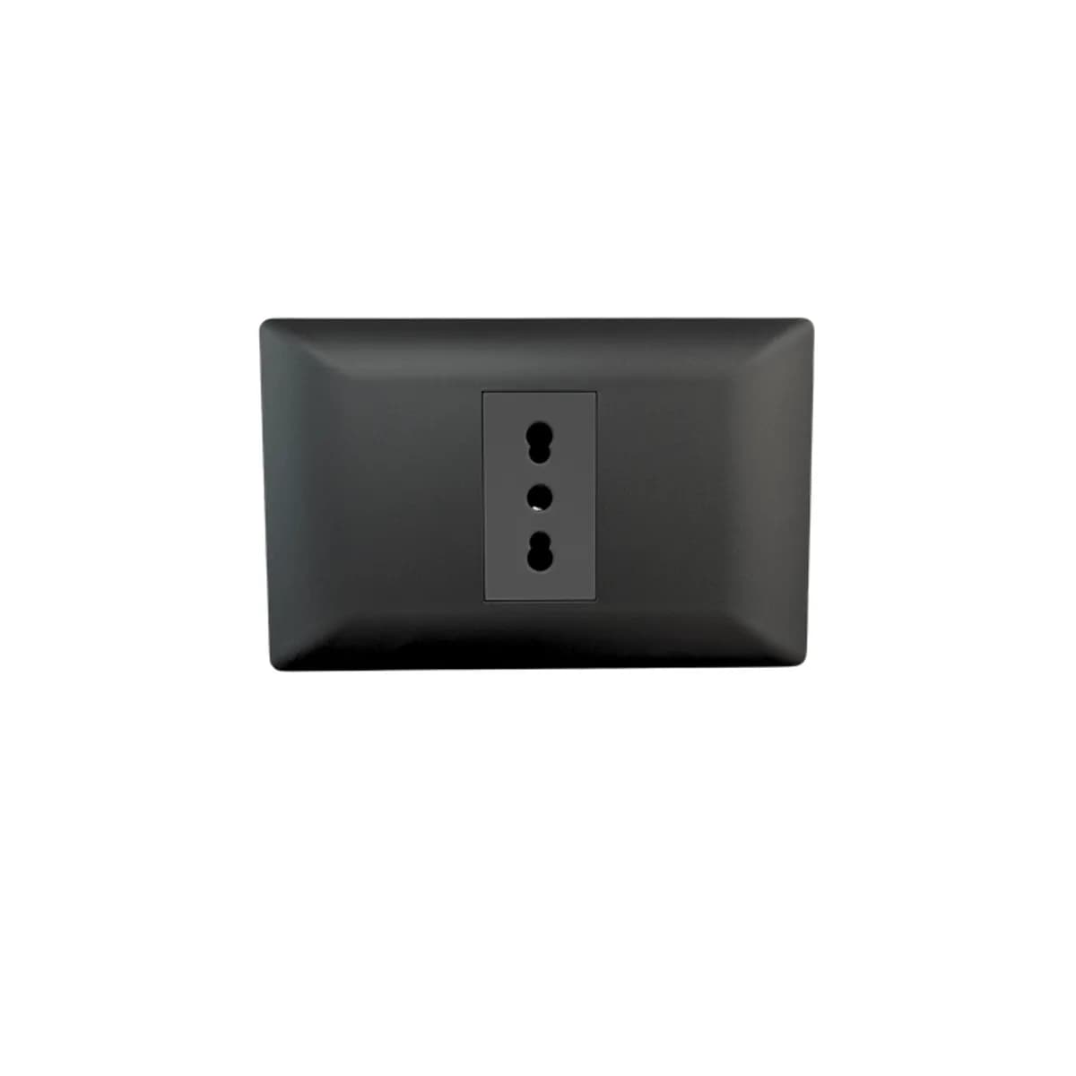 Enchufe Simple 16 AMP Negro Brillante